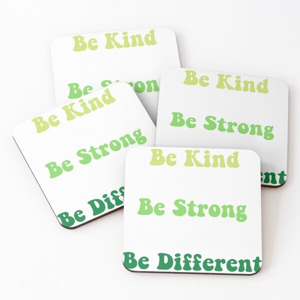 Item preview, Be Kind Be Strong Be Different Green designed and sold by hashntoast.
