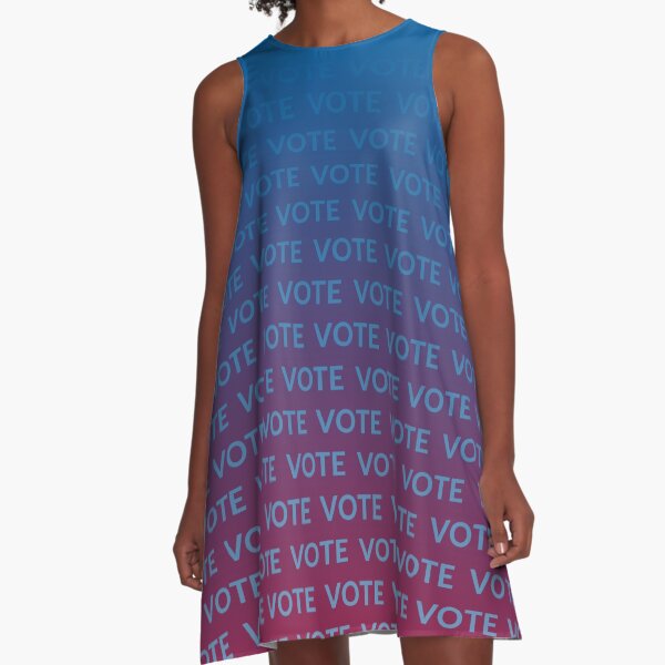 VOTE VOTE VOTE - blue and red A-Line Dress