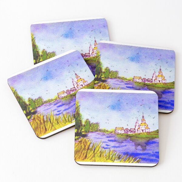 Item preview, Kamenka River Church, Suzdal Russia - Vladimir Oblast (Original Painting) designed and sold by darrenyeoart.