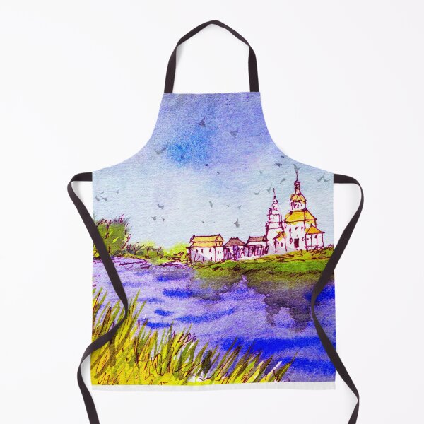 Item preview, Kamenka River Church, Suzdal Russia - Vladimir Oblast (Original Painting) designed and sold by darrenyeoart.