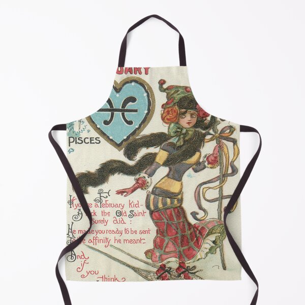 Item preview, Valentine February Pisces Astrology Sign Vintage Postcard Illustration designed and sold by DeeElle.