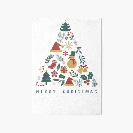 Funny Office Supplies Ugly Christmas Tree, Christmas at Work  Art Board  Print for Sale by ItsReithHere