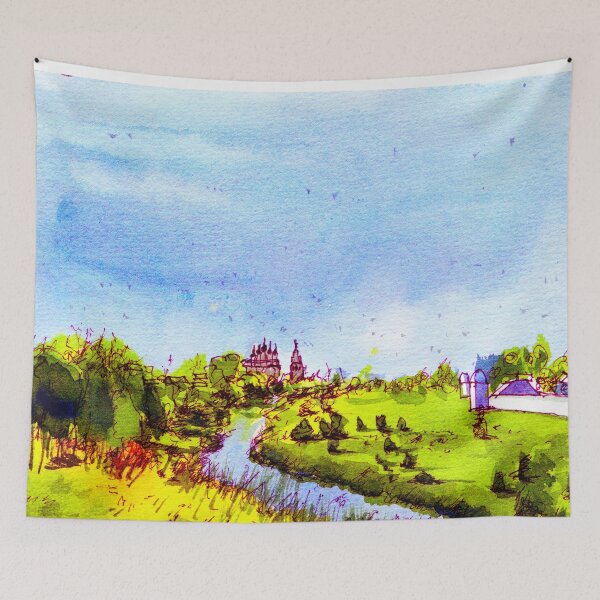 Item preview, Kamenka River 2, Suzdal Russia - Vladimir Oblast (Original Painting) designed and sold by darrenyeoart.