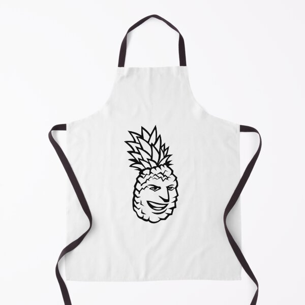 Item preview, Pineapple Fruit or Ananas Comosus Happy Smiling Grinning Mascot Black and White designed and sold by patrimonio.