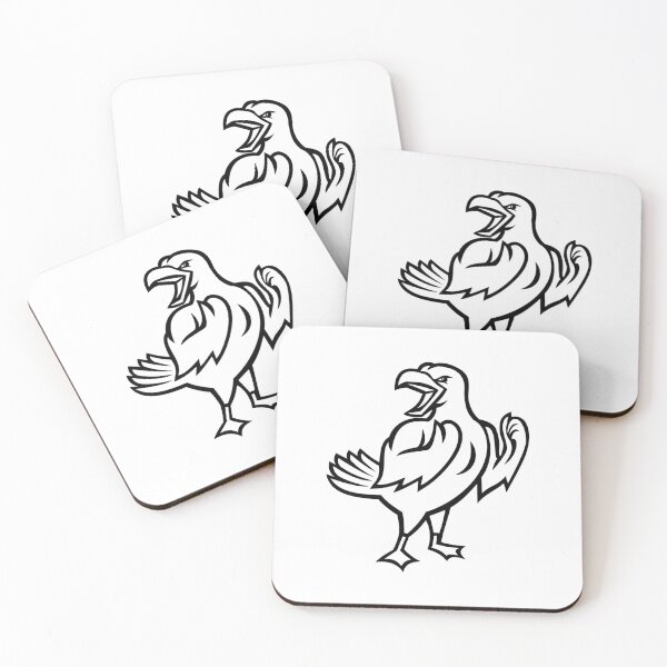 Item preview, Angry Yellow-Legged Gull or Seagull Preparing for Fist Fight Mascot Black and White designed and sold by patrimonio.