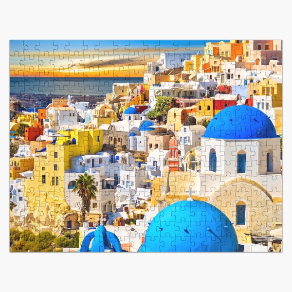 Item preview, Jigsaw Puzzle Oia Santorini Sunset in the Greek Aegean islands 1000 piece Adults designed and sold by StickerArtwork.