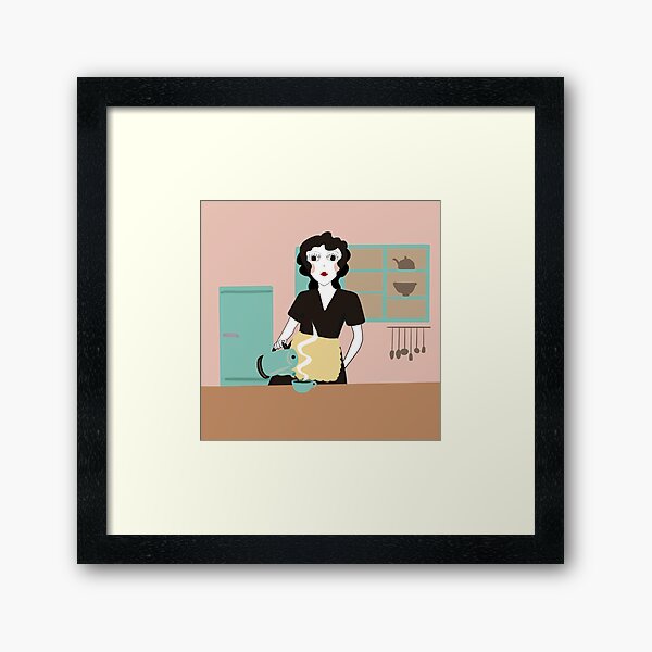 Item preview, Vintage Housewife Pouring Coffee designed and sold by Goddess Universe Energy.