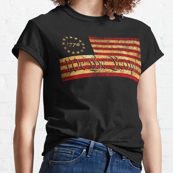 1776 "We The People" US Flag -- Visually Aged and Distressed Classic T-Shirt