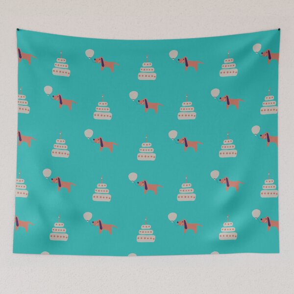 Item preview, dog birdhday pattern designed and sold by rysunki-malunki.