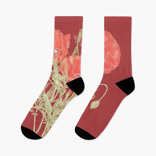 Item preview, nice summer bouquet with red poppies on dark-red background designed and sold by AsyaTury.