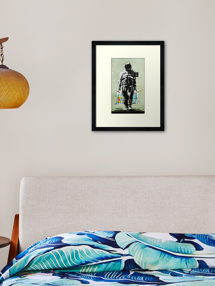 BANKSY Astronaut With Shopping Bags Canvas Print for Sale by WE-ARE-BANKSY