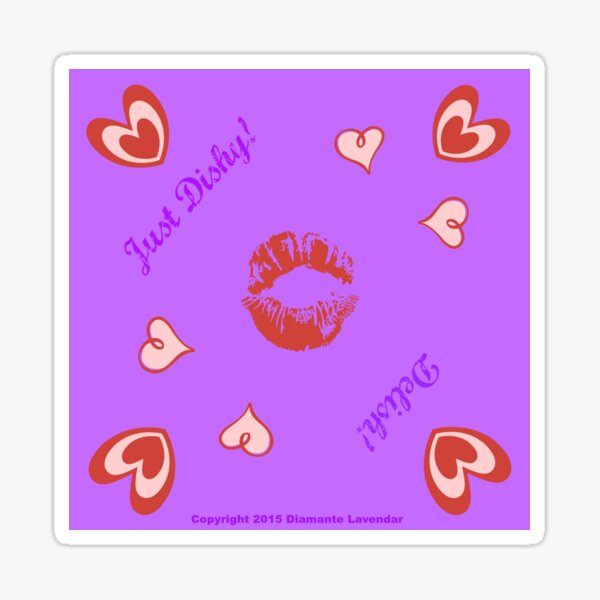 Just Dishy by Diamante Lavendar Sticker