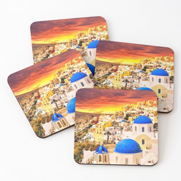 Item preview, Jigsaw Puzzle Santorini Sunset in the Greek Aegean islands 1000 piece Adults designed and sold by StickerArtwork.