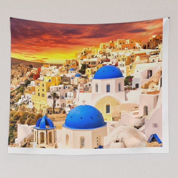 Item preview, Jigsaw Puzzle Santorini Sunset in the Greek Aegean islands 1000 piece Adults designed and sold by StickerArtwork.
