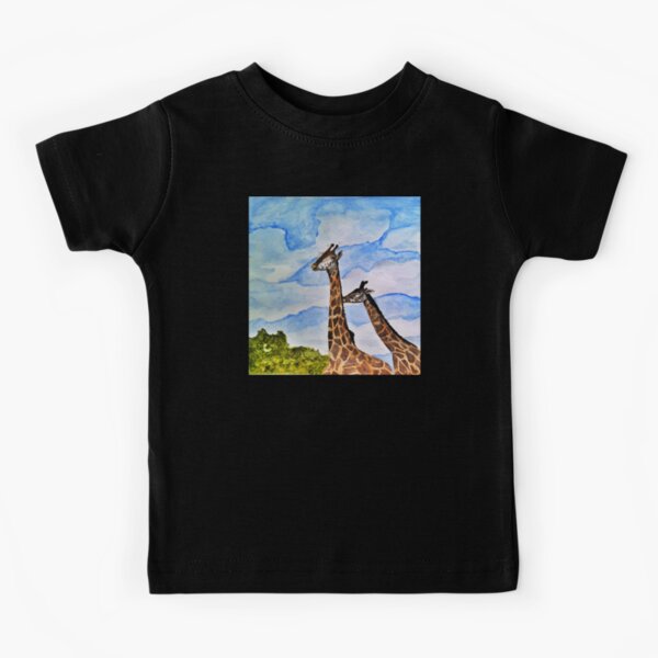 Giraffe white t shirt animal tee top design - mens womens kids