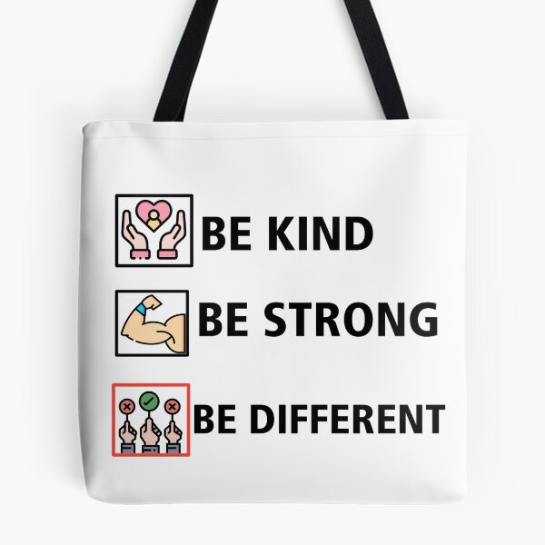 Item preview, Be kind be strong be different  designed and sold by Designhub14.