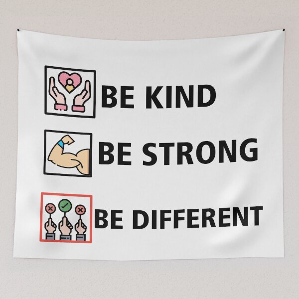 Item preview, Be kind be strong be different  designed and sold by Designhub14.