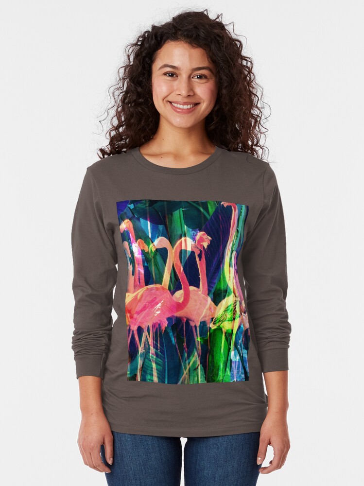 Alternate view of Flamingo Dance Long Sleeve T-Shirt