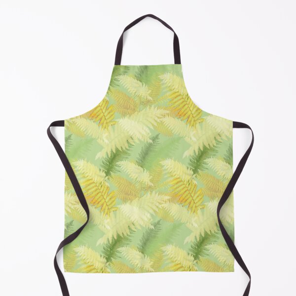 Item preview, Yellow green and gold in fern leaves pattern designed and sold by AsyaTury.