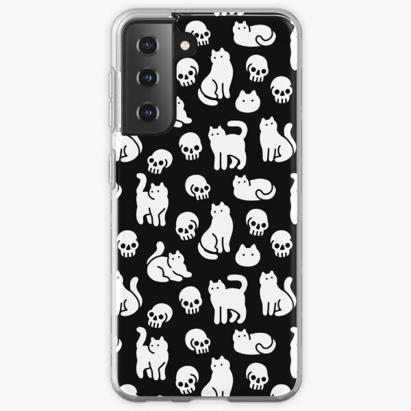 Cats and Skulls Pattern Samsung Galaxy Soft Case