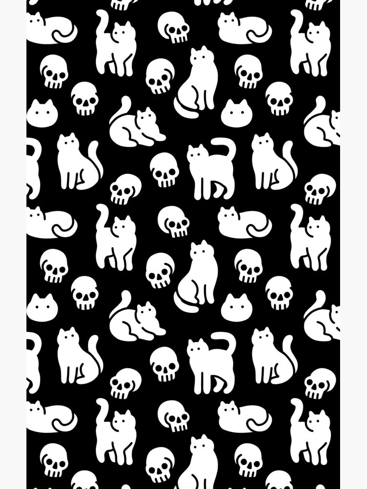 Cats and Skulls Pattern by obinsun