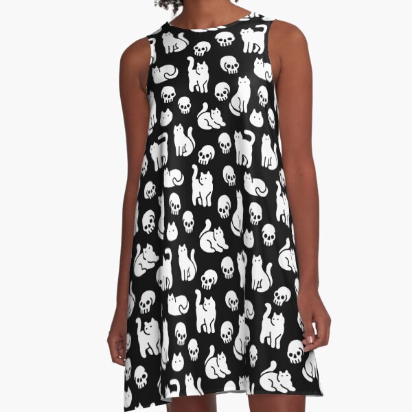 Item preview, Cats and Skulls Pattern designed and sold by obinsun.
