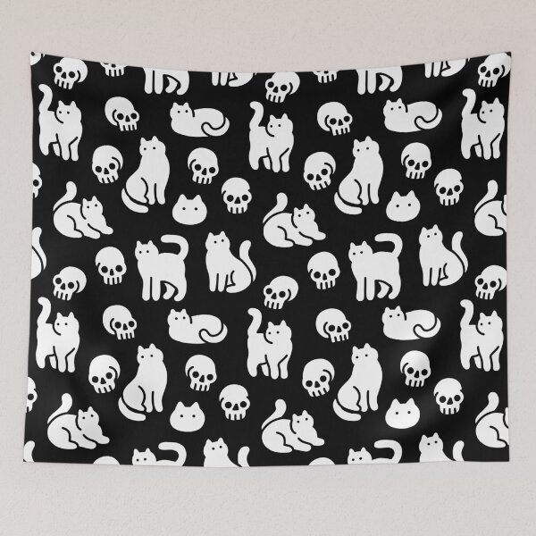 Item preview, Cats and Skulls Pattern designed and sold by obinsun.