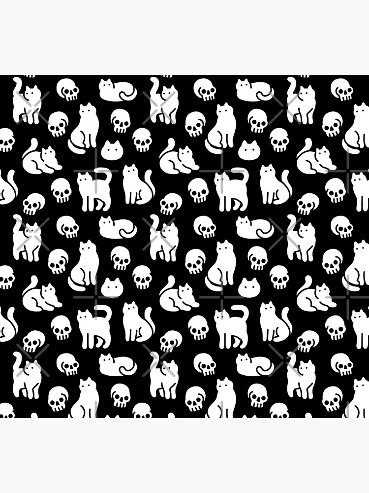 Cats and Skulls Pattern by obinsun