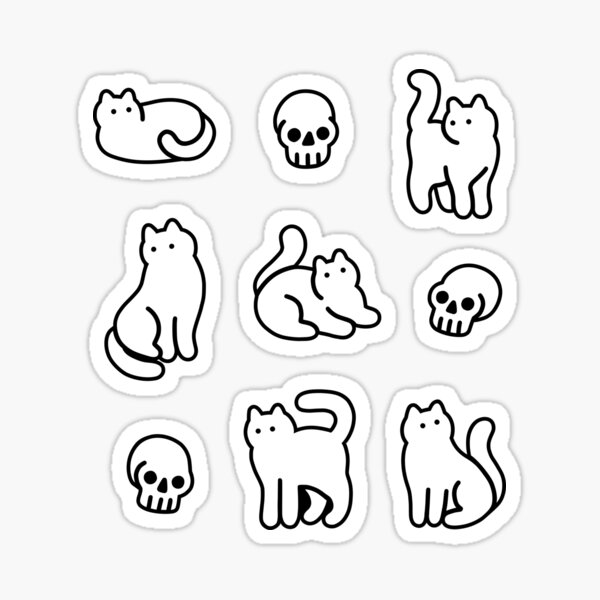 Item preview, Cats and Skulls Pattern designed and sold by obinsun.