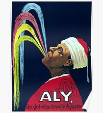 Vintage Vaudeville Aly, the Mysterious Egyptian Poster
