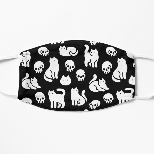 Cats and Skulls Pattern Flat Mask