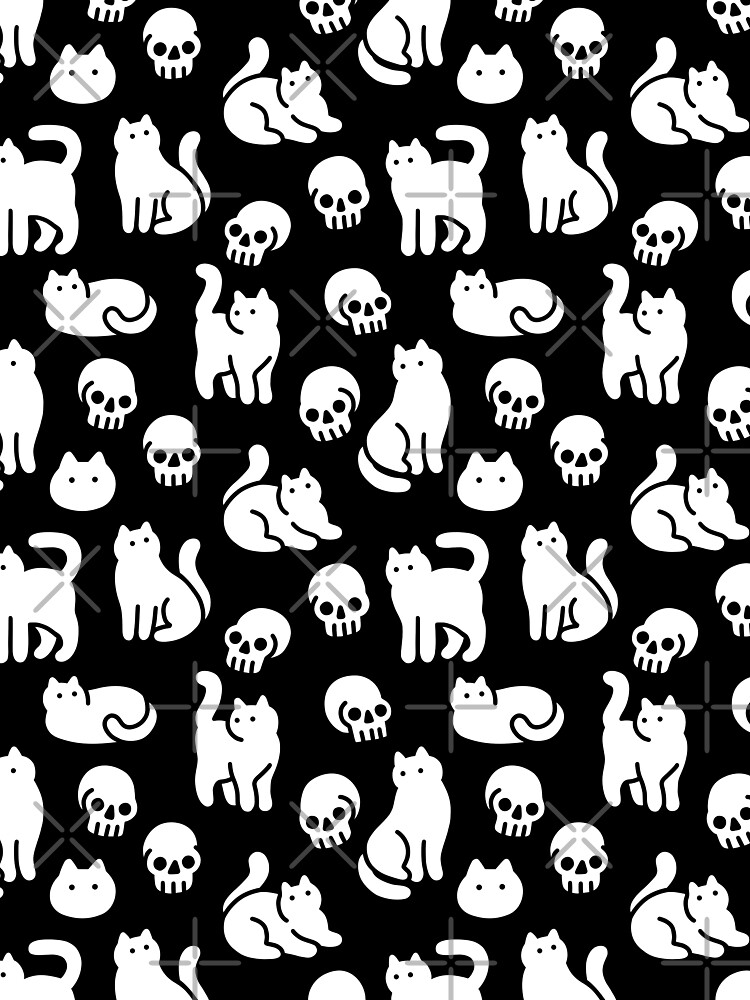 Cats and Skulls Pattern by obinsun
