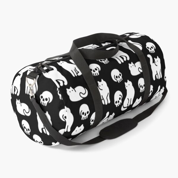 Cats and Skulls Pattern Duffle Bag