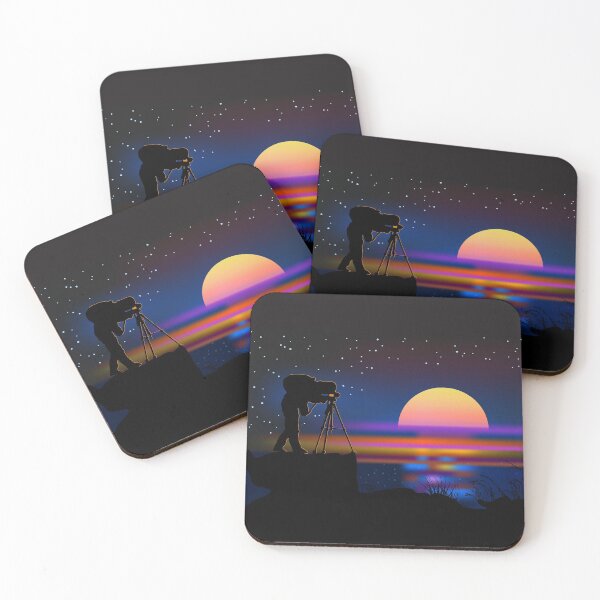 Item preview, Photographer with camera silhouette on a night background. designed and sold by Kajaniko.