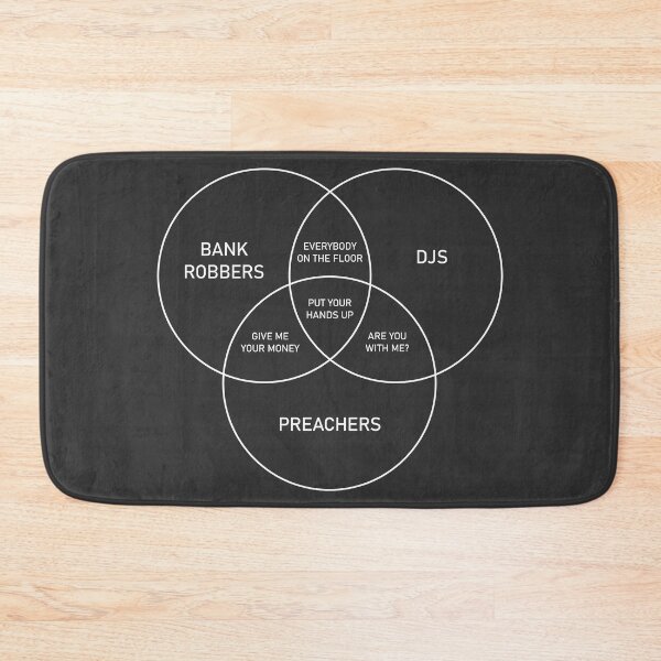 Item preview, Preachers Bank Robbers DJs - Venn Diagram designed and sold by heroics.