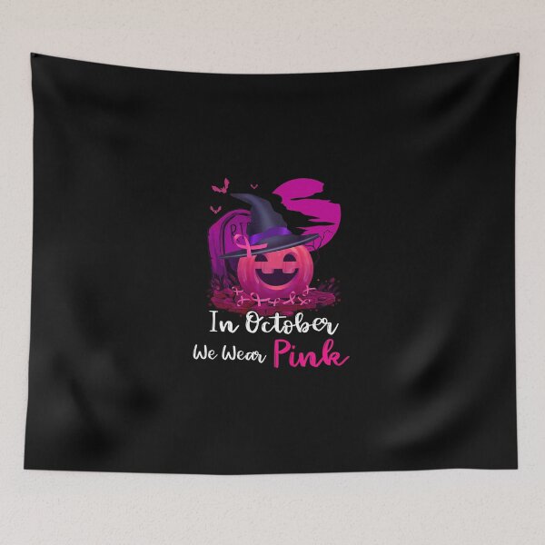 Item preview, In October We Wear Pink Pumpkin Halloween designed and sold by Alex Cuttell.