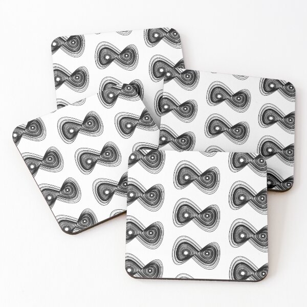 Item preview, Chaotic strange attractor design - black designed and sold by rahilvalani.