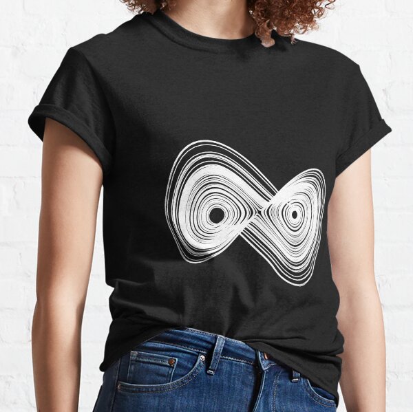 Chaotic strange attractor design - white Classic T-Shirt