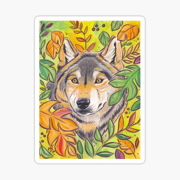 Item preview, Loup d'automne designed and sold by kattvalk.