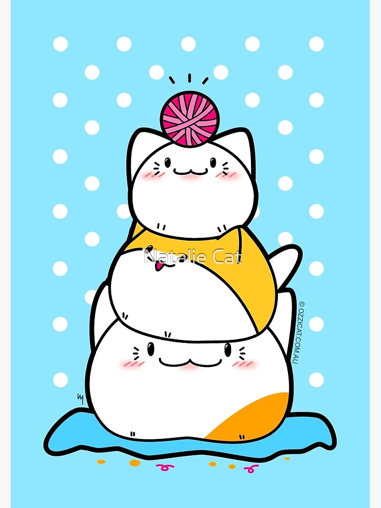 Kawaii Cat Aiko With Yarn Ball & Friends by Expana