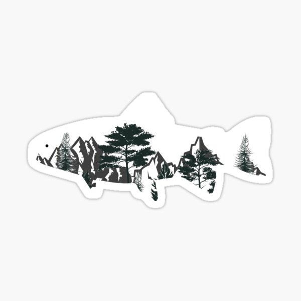 Fly Fishing Decals fly Fishing Gift adventure Decals Outdoor Stickers  Fishing Flies Mountains Rivers Alpine Forest Laptop Sticker -  Canada