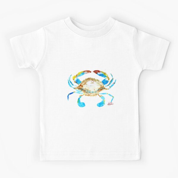 Blue Crab without splats by Jan Marvin Kids T-Shirt