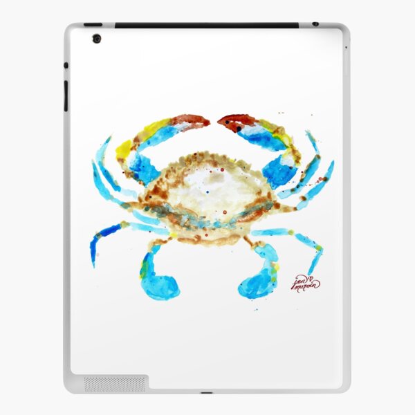 Blue Crab without splats by Jan Marvin iPad Skin