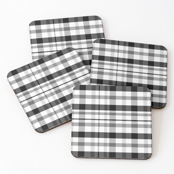 Item preview, Buffalo Twill Plaid Black Grey White Stripe Pattern designed and sold by Hanlar.