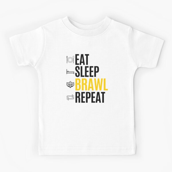 Eat, Sleep, Brawl, Repeat - symbols Kids T-Shirt