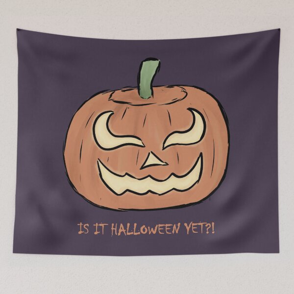 Item preview, Is It Halloween Yet?! Carved Pumpkin Illustration designed and sold by PhoenixGrayson.