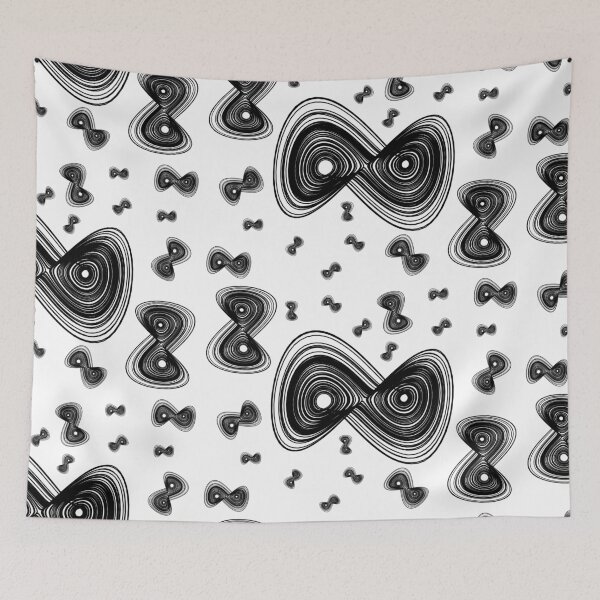 Item preview, Chaotic strange attractor design random - black designed and sold by rahilvalani.