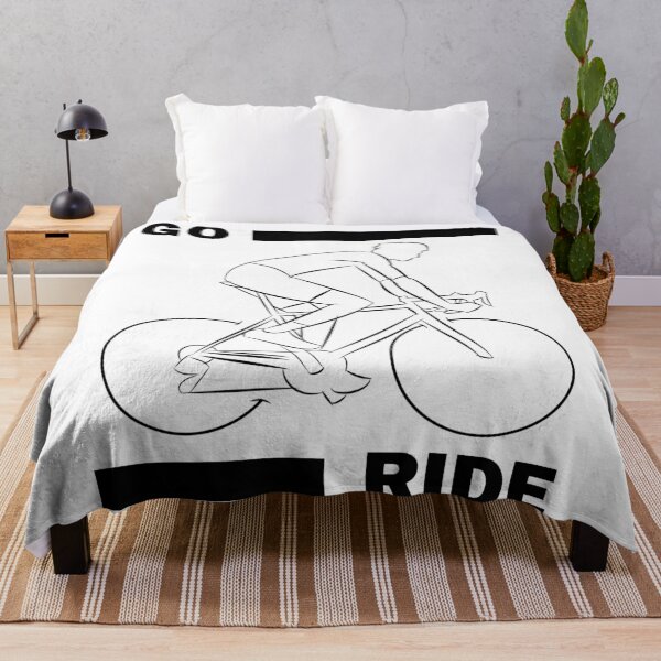 Item preview, Go Ride Text Bar Cyclist Line Art Logo designed and sold by RabeDesigns.
