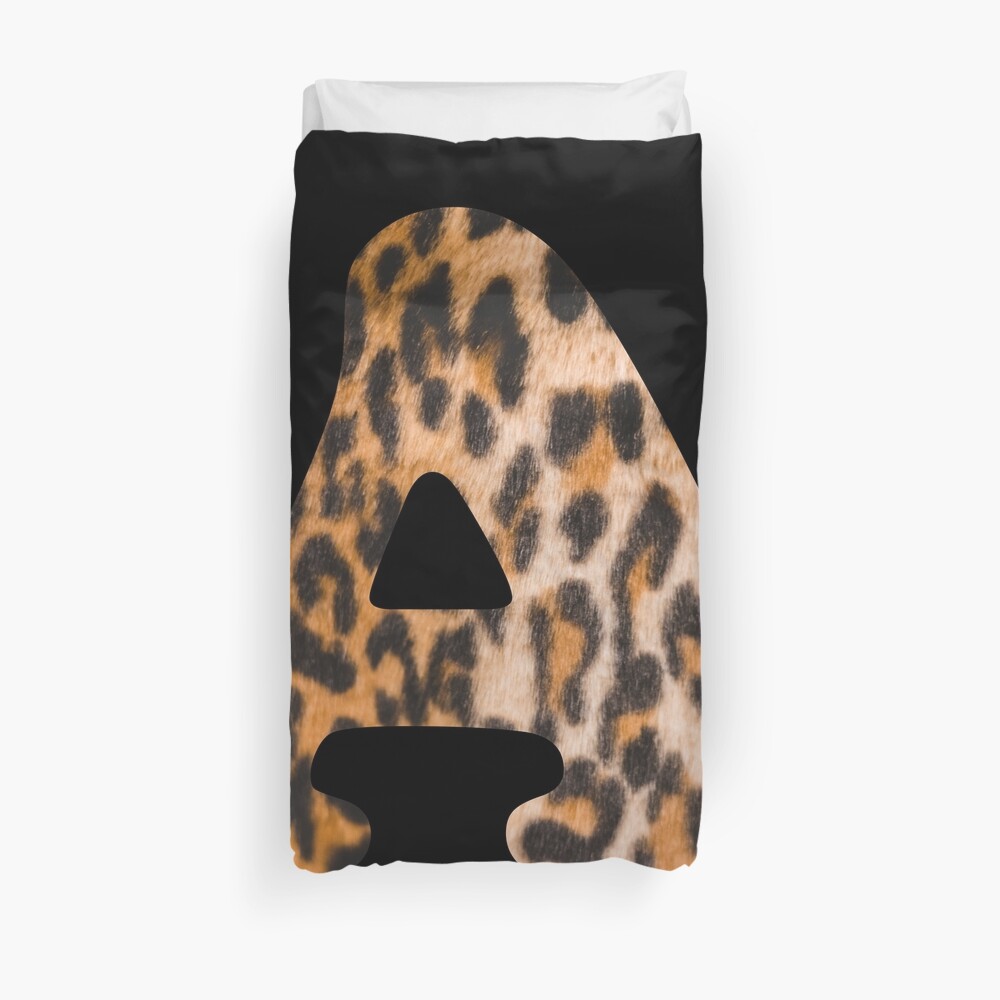 Letter A leopard print Duvet Cover