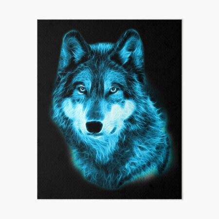 Vista previa del artículo con la obra «Regalos de lobos de neón con resplandor de lobo», diseñado y vendido por Barnissim.